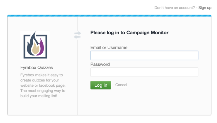 Campaign Monitor Authorisation