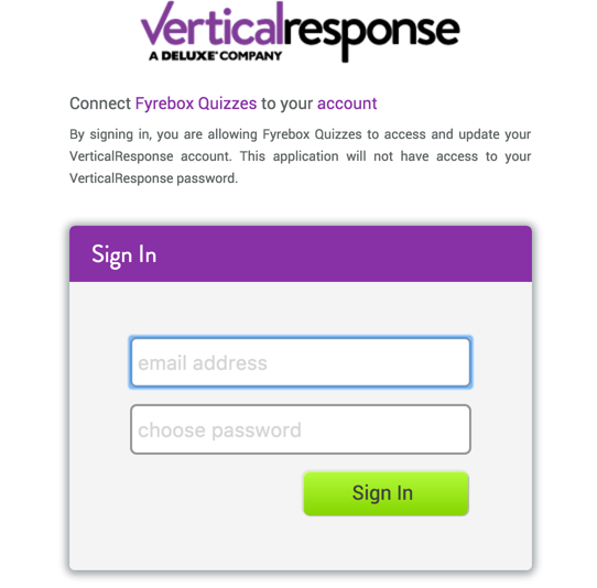 Fyrebox Vertical Response Connect