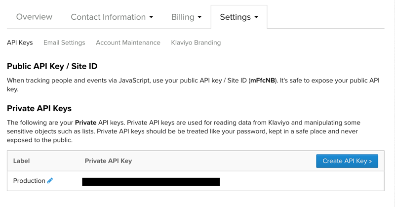 klaviyoapikeys